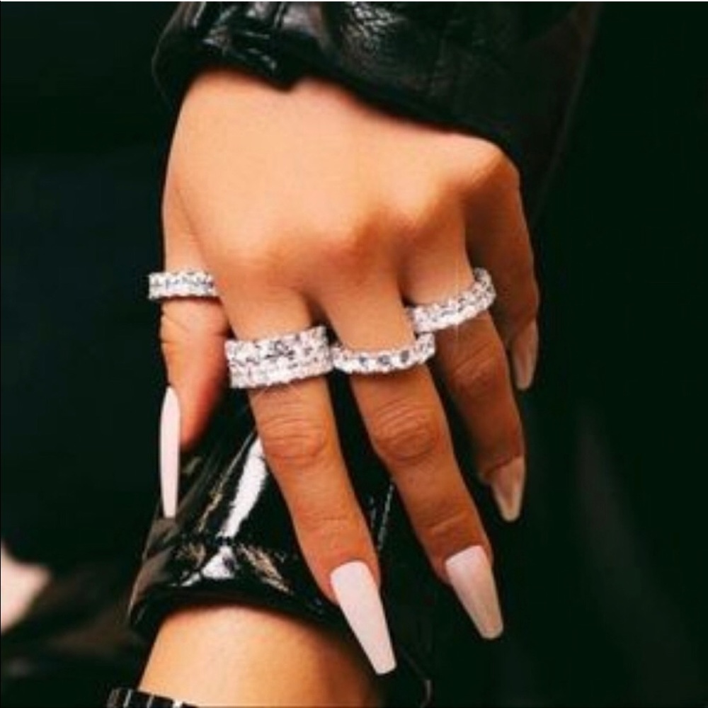 Eternity ring silver diamond